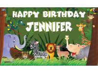 Jungle Friends Birthday Banner