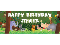 Jungle Friends Birthday Banner