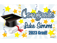 Graduation Banner - Congrats Name Class Year