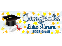 Graduation Banner - Congrats Name Class Year