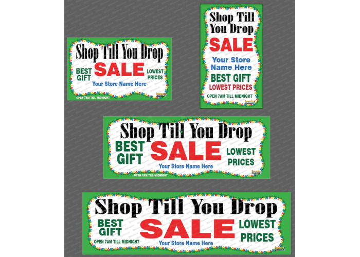 Shop Till You Drop Black Friday Banner 