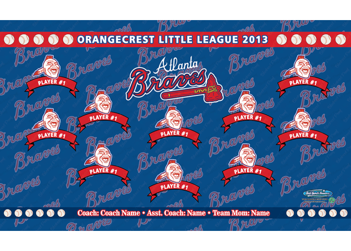 Braves - Baseball - T-ball - Team Banner Design