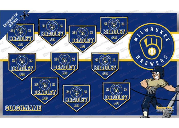 Brewers - Baseball - T-ball - Team Banner Design  