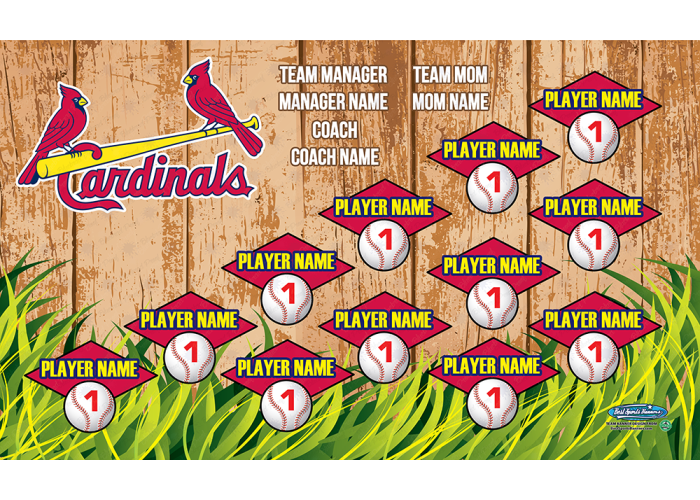 Cardinals - Baseball - T-ball - Team Banner Design  