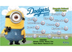 Dodgers Minions - Baseball - T-ball - Team Banner Design 
