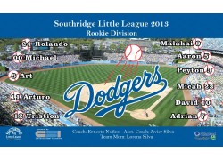 Dodgers - Baseball - T-ball - Team Banner Design 