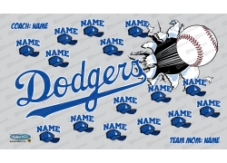 Dodgers - Baseball - T-ball - Team Banner Design 