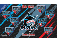 Miami Marlins Retro - Baseball - T-ball - Team Banner Design  