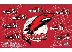 Rockets - Baseball T-ball - Team Banner Design 