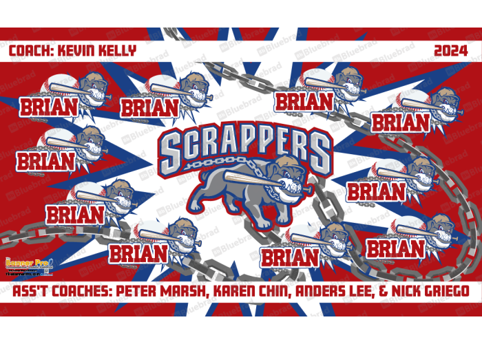 Scrappers - Baseball T-ball - Team Banner Design 
