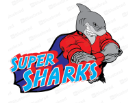 Super Sharks - Team Banner Design 