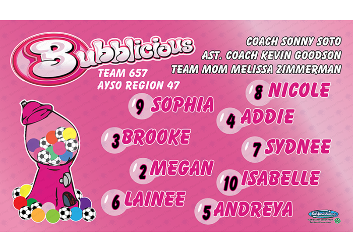 Bubblicius - Soccer - Team Banner Design 