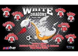 White Dragon - Soccer - Team Banner Design 