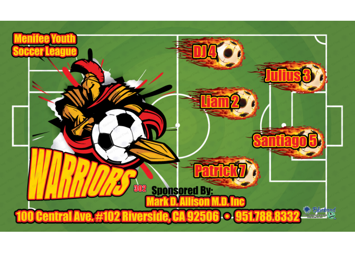 Warriors - Team Banner Design 