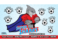 Super Sharks - Team Banner Design 