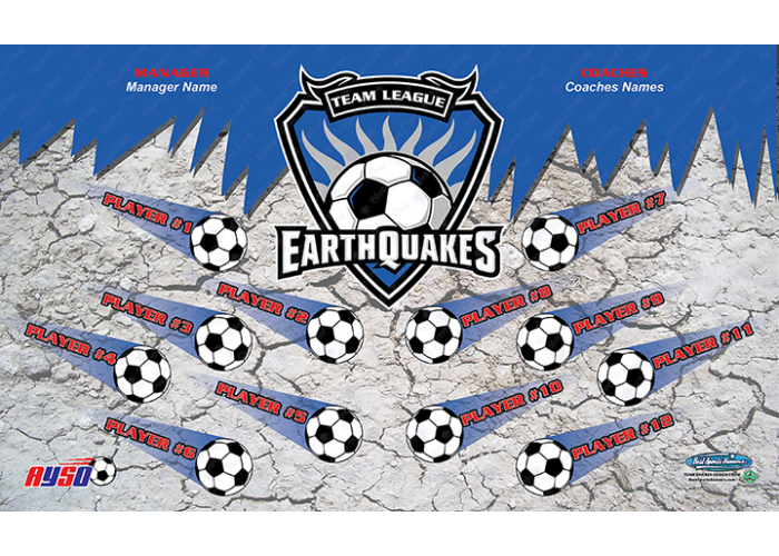 Earthquakes - Soccer - Team Banner Design 