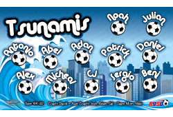 Tsunamis - Soccer - Team Banner Design 