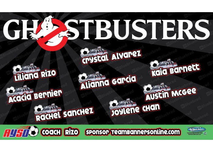 Gostbusters - Soccer - Team Banner Design 