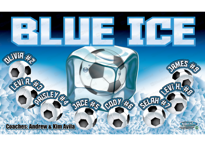 Blue Ice - Soccer - Team Banner Design
