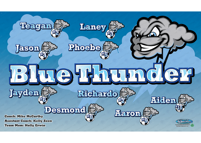 Blue Thunder - Soccer - Team Banner Design