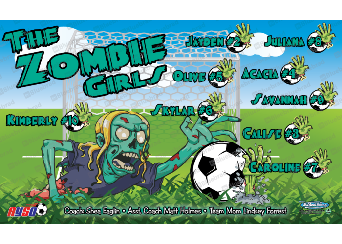 Zombie - Soccer - Team Banner Design 