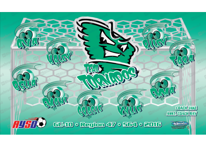 Teal Tornadoes - Soccer - Team Banner Design
