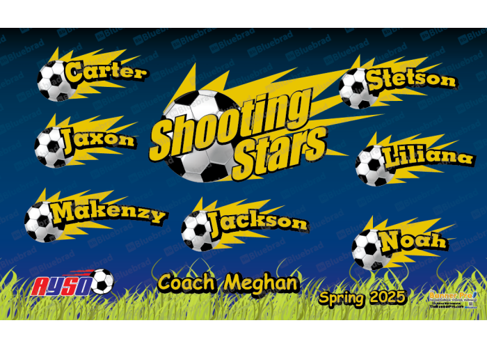 Shooting Stars 1 - Soccer - Team Banner Design 