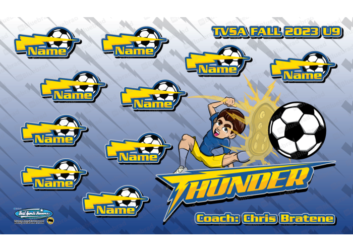 Thunder - Soccer - Team Banner Design