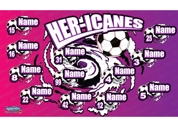 Her-icanes - Soccer - Team Banner Design 