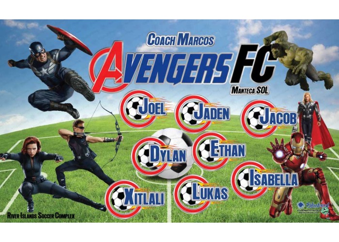 Avengers - Soccer - Team Banner Design 