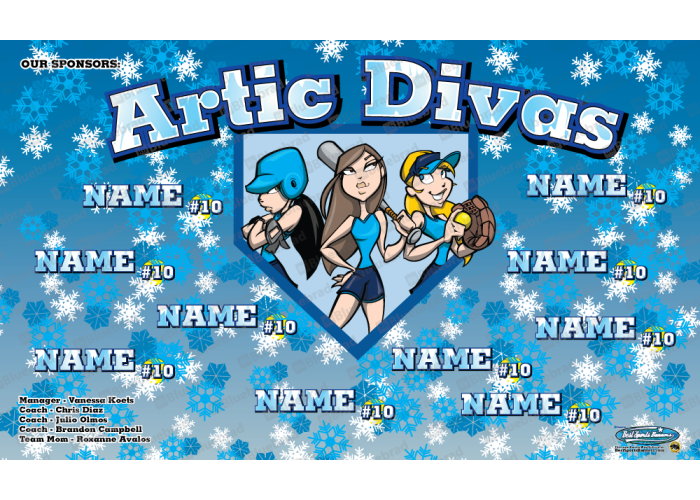 Artic Divas - Softball - Team Banner Design